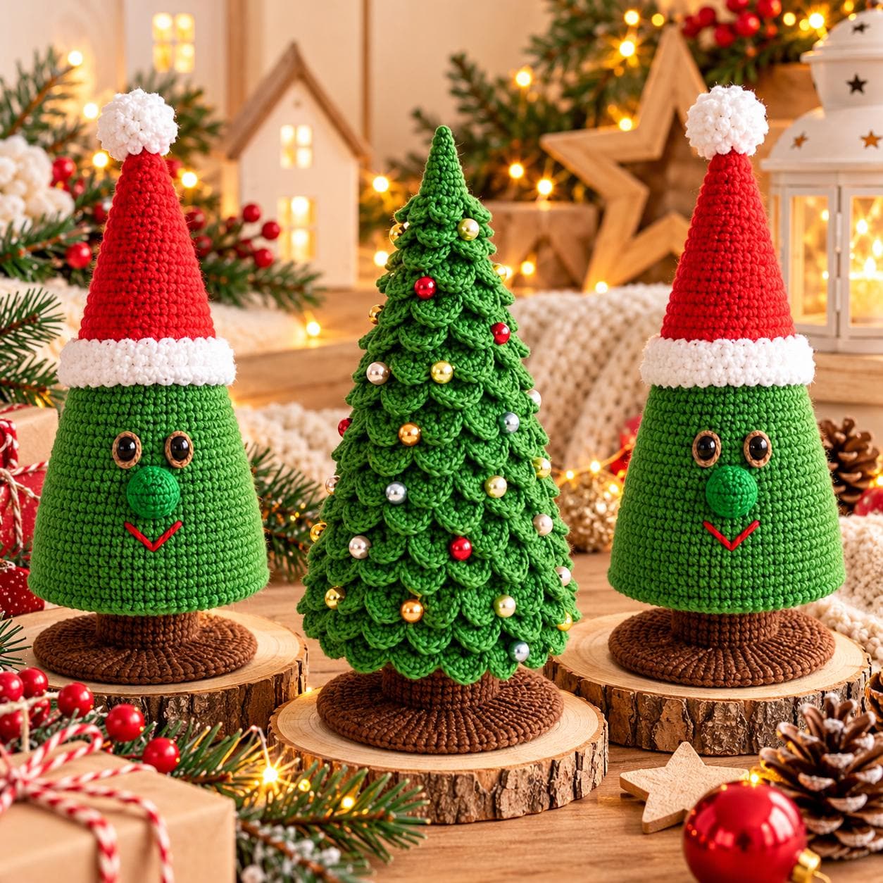 Layered Leaf Christmas Tree Crochet Pattern – Tabletop Holiday Tree - Image 2