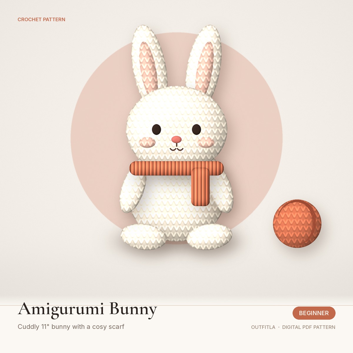 Amigurumi Bunny made from the Outfitla pattern
