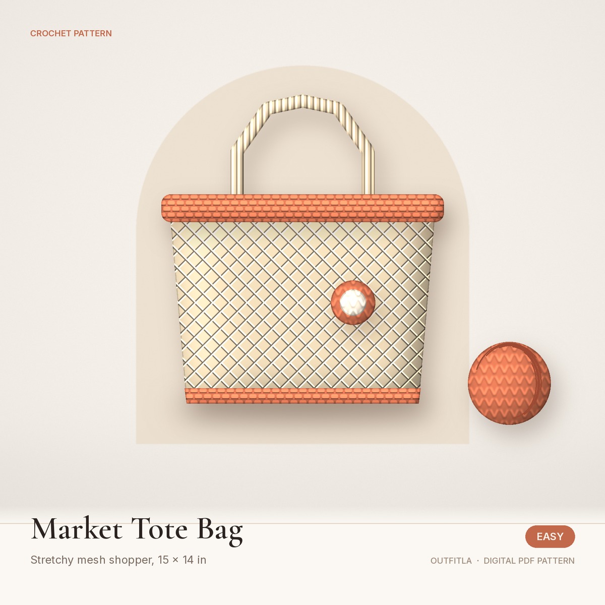 Market Tote Bag made from the Outfitla pattern