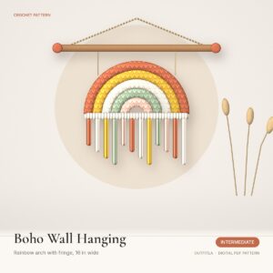 Boho Rainbow Wall Hanging Crochet Pattern
